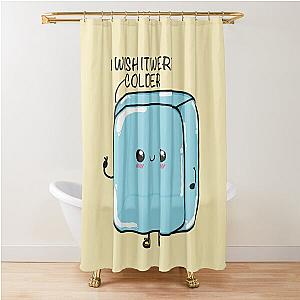 I Wish It Were Colder Kawaii ice cube Shower Curtain