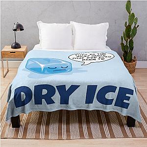 Dry Ice cartoon ice cube Throw Blanket