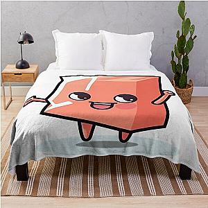 Happy Cheerul Orange Ice Cube Throw Blanket