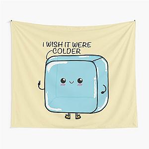 I Wish It Were Colder Kawaii ice cube Tapestry