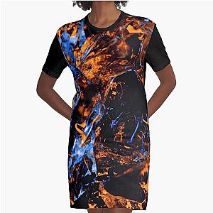 Ice cube fire Graphic T-Shirt Dress