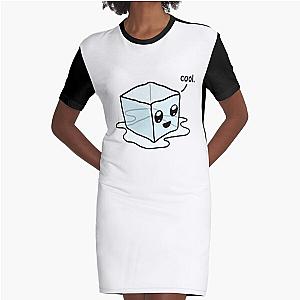 Kawaii Ice Cube Graphic T-Shirt Dress