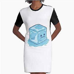 Cute Ice Cube Graphic T-Shirt Dress