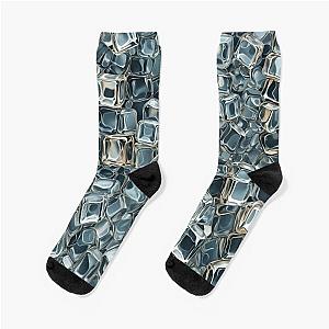 Abstract Ice Cube Pattern Socks