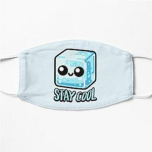 Stay cool! Cute Ice Cube Pun Flat Mask