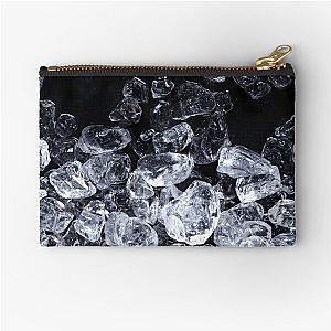 Crushed Ice Cube With Background Zipper Pouch