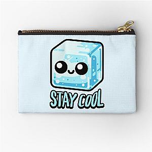 Stay cool! Cute Ice Cube Pun Zipper Pouch