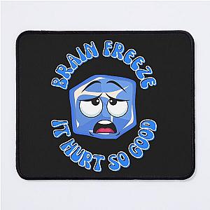 Blue Ice Cube Brain Freeze Funny Graphic T-shirt Mouse Pad