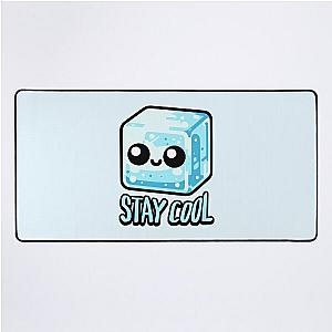 Stay cool! Cute Ice Cube Pun Desk Mat