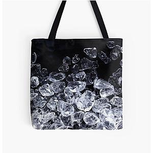 Crushed Ice Cube With Background All Over Print Tote Bag