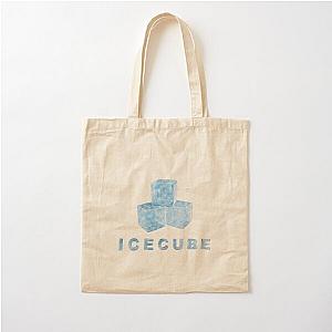 Ice Cube and text Illustration Cotton Tote Bag