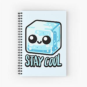 Stay cool! Cute Ice Cube Pun Spiral Notebook