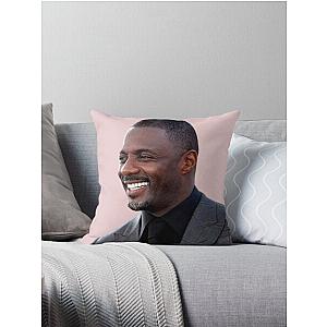 Idris Elba Smiling Throw Pillow