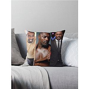 idris elba collage Throw Pillow