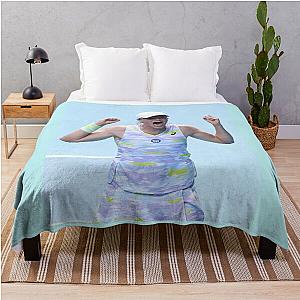 Iga Swiatek Open Passion Throw Blanket