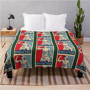 Iga Swiatek Celebration Hope Throw Blanket