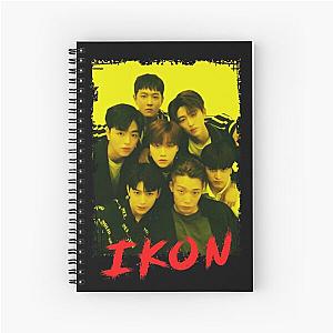 iKON Kpop Group Members Yellow Korean Kpop RGB Color Design Spiral Notebook