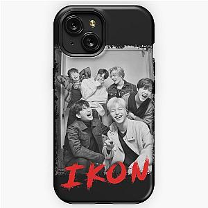 iKON Kpop Group Members black and white Korean Kpop RGB Color Design iPhone Tough Case