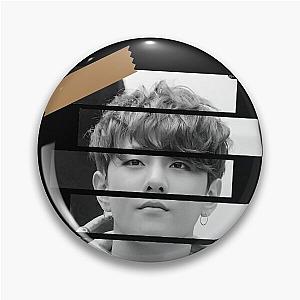 Kim Donghyuk iKON DK Korean Kpop Monochrome Stripe Design Pin