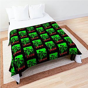 iKON Kpop Group Members Green Korean Kpop RGB Color Design Comforter