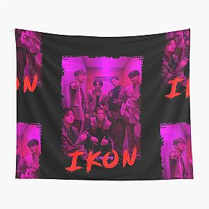 iKON Kpop Group Members Purple Korean Kpop RGB Color Design Tapestry