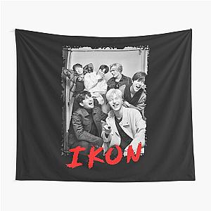 iKON Kpop Group Members black and white Korean Kpop RGB Color Design Classic   Tapestry