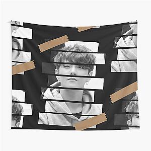 Kim Donghyuk iKON DK Korean Kpop Monochrome Stripe Design Tapestry