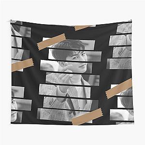 Song Yunhyeong iKON Song Korean Kpop Monochrome Stripe Design Tapestry