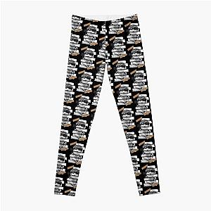 Kim Donghyuk iKON DK Korean Kpop Monochrome Stripe Design Leggings