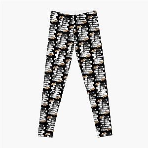 Jung Chanwoo iKON Chan Korean Kpop Monochrome Stripe Design Leggings