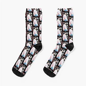 Jung Chanwoo iKON Chan Korean Kpop Floral Design Socks