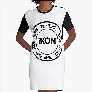 iKON OT7 member Graphic T-Shirt Dress