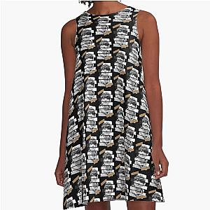 Kim Donghyuk iKON DK Korean Kpop Monochrome Stripe Design A-Line Dress