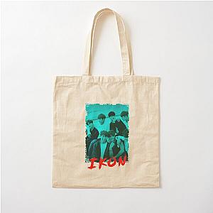 iKON Kpop Group Members Blue Korean Kpop RGB Color Design Cotton Tote Bag