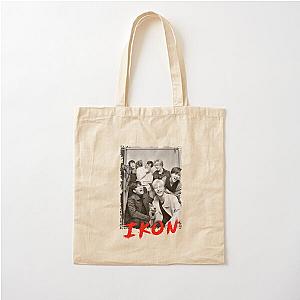 iKON Kpop Group Members black and white Korean Kpop RGB Color Design Cotton Tote Bag