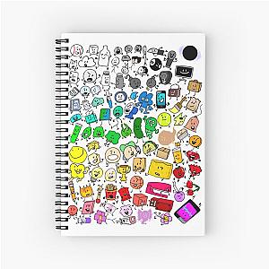 BFDI Inanimate Insanity All Characters (Transparent) Spiral Notebook