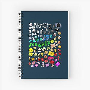 BFDI Inanimate Insanity All Characters Transparent Classic   Spiral Notebook