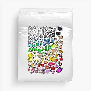 BFDI Inanimate Insanity All Characters (Transparent) Duvet Cover