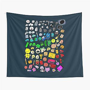 BFDI Inanimate Insanity All Characters Transparent Classic   Tapestry