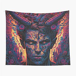 Horned Incubus Illustration Tapestry