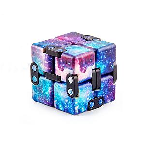 Multi-Colored Blue Smooth Infinity Cube Fidget Toys for Stress Relief