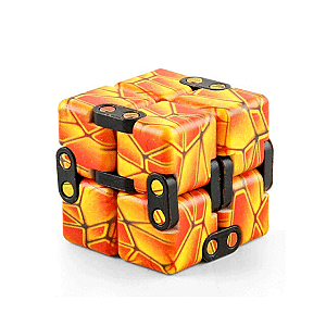 Earth Orange Infinity Cube Fidget Toys for Stress Relief