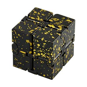 New Black Yellow Pattern Solid Aluminum Infinity Cube Fidget Anti Stress Toy