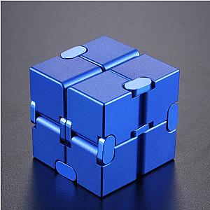 New Blue Solid Aluminum Infinity Cube Fidget Anti Stress Toy