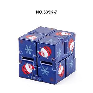 Santa Claus Blue Pattern Infinity Cube Fidget Toy