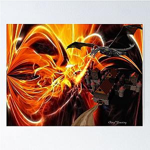 castle in flames Poster RB0712