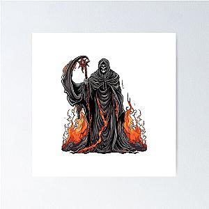 Grim Reaper in Flames Poster RB0712