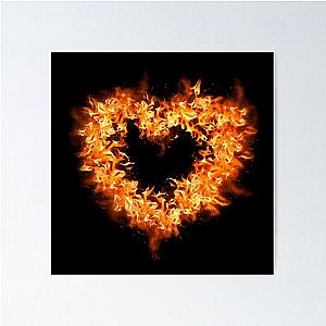 Heart in flames Poster RB0712