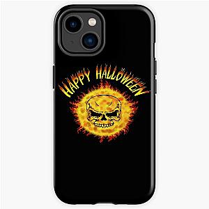 Happy Halloween In Flames   Happy Halloween In Flames Font iPhone Tough Case RB0712