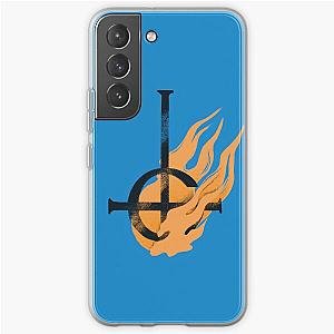 Ghost Grucifix in flames and blue Samsung Galaxy Soft Case RB0712